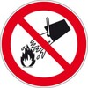 Sign Do not extinguish with water